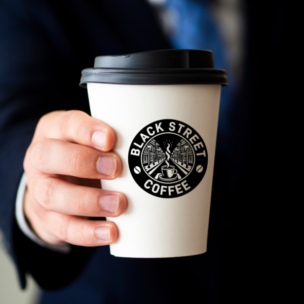 Black and Cream Coffee Cup Mockup Instagram Post